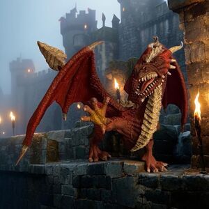 Schleich Eldrador Red Dragon Warrior Figure Movable Jaw Model 70512  B19